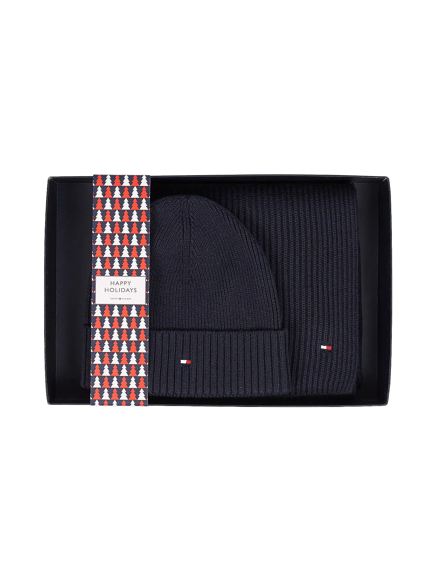 TOMMY HILFIGER | Geschenkset Mütze und Schal | blau